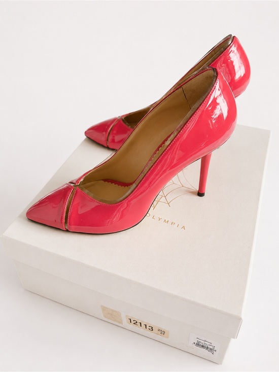 Charlotte Olympia Shoes - Charlotte Olympia Patent Pointed-Toe Pumps in Bright Pink